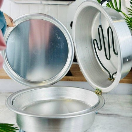 خبازة كهرباء المنيوم حجم وسط حيف عالي طنجرة خبز