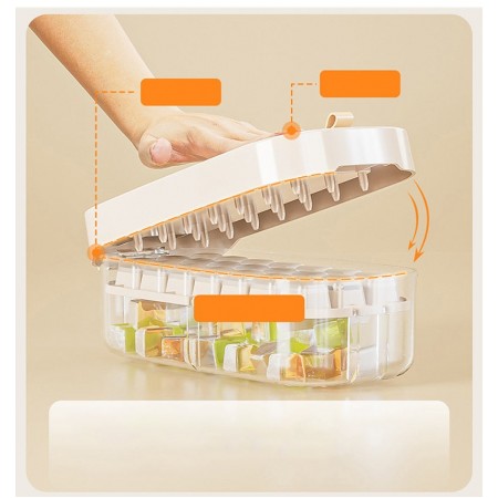 قالب ثلج اكرليك مع جاط شكل مربعات مع مغرفة ICE TRAY 