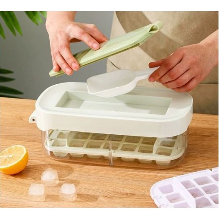 قالب ثلج اكرليك مع جاط شكل مربعات مع مغرفة ICE TRAY 