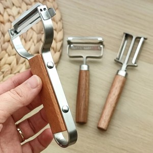 قشارة بطاطا ستانلس ستيل مع مقبض مستطيل بامبو SHENGYA