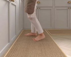 دعسه مدخل جلد مع خيش كاروهات عرضي مقاس 50 × 80 سم