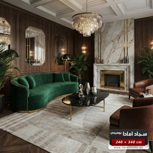 سجاد امادا خيط قطن لون بني -240 × 340 سم - ستايل غربي AMADA Carpet