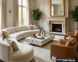سجاد امادا خيط قطن لون اوفوايت - 240 × 340 سم - ستايل غربي AMADA Carpet