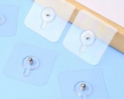 حمالة بشكير - مسمار تثبيت اغراض برغي تثبيت للحيط تلزيق طبعة D32-11 مقاس 6 × 6 سم