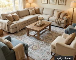 سجاد برقي خيط قطن 240 × 340 سم PERGE Carpet - لون سكني