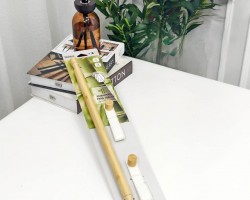 علاقة ملابس/ بشكير/ مناشف خشب طويلة مع خيط حبل ابيض ثقيل تعليقة  BATHLUX