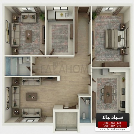 سجاد جالا مونس 200 × 290 GALA - لون سكني