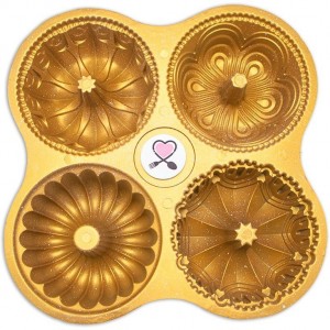 قالب كعك عيد معدن جرانيت اربعة 4 عيون 31 × 31 + 5.5 سم