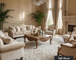 سجاد لونا خيط قطن 240 × 340 Lona Carpet - لون بيج
