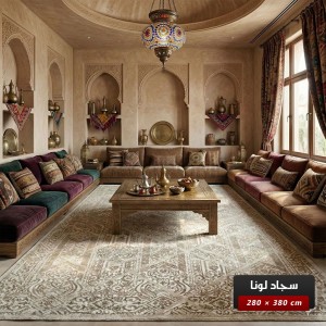 سجاد لونا خيط قطن 280 × 380 Lona Carpet - لون بيج