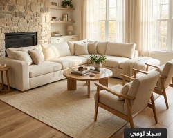 سجاد لوفي بكليه سادة 180 × 280 سم LUVI carpet - لون بيج