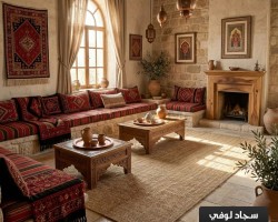 سجاد لوفي بكليه سادة 260 × 360 سم LUVI carpet - لون بيج