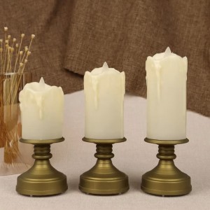 شمع الكتروني وسط  3قطع