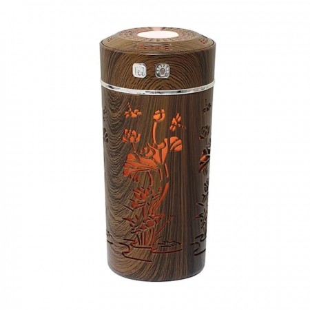 مبخره الكترونية كهربائية اسطوانة خشبية 