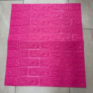 ورق جدران فوم -  70 × 70 سم لاصق ذاتي فوشي
