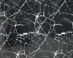 بديل رخام PVC لاصق ذاتي مقاس 60 × 60 سم سمك 3 ملم - اسود ماربل