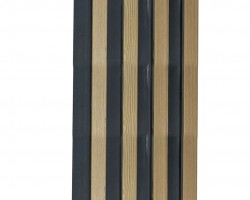 بديل خشب بلاستيك ارضية اسود وجه خشبي فاتح سمك 2 سم العرض ١٦ سم الطول ٢٩٠ سم