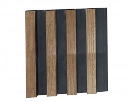 بديل خشب بلاستيك ارضية اسود - وجه خشبي غامق سمك 2 سم العرض ١٦ سم الطول ٢٩٠ سم