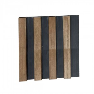 بديل خشب بلاستيك ارضية اسود - وجه خشبي غامق سمك 2 سم العرض ١٦ سم الطول ٢٩٠ سم