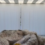 ستائر كريب مع جسور كهربائية تعمل بالريموت